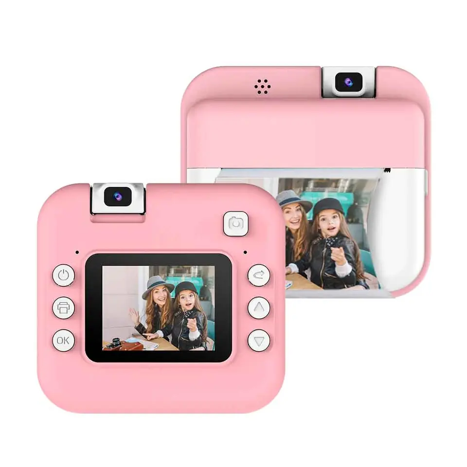 CAMARA DE FOTOS INSTANTANE DOBLE MODO ROSADA