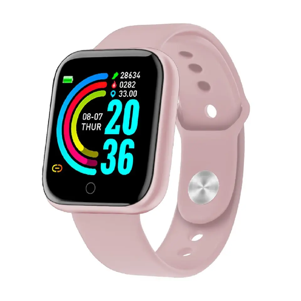 SMARTWATCH RELOJ SMARTWATCH BRACELET CUADRADO ROSA