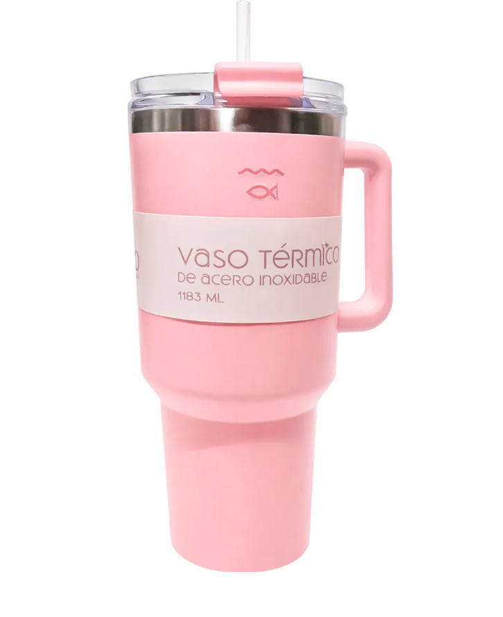 Vaso Térmico Río 1183Ml Rosa Pastel
