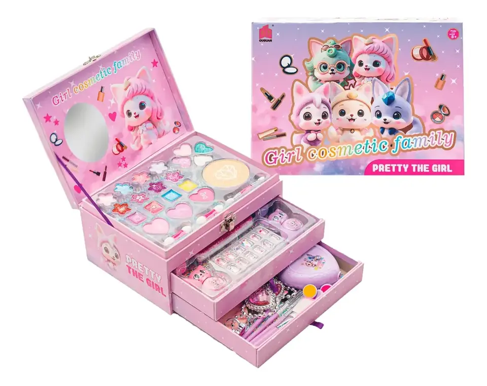 Set De Belleza Premium Con Cajones Y Broche Maquillaje