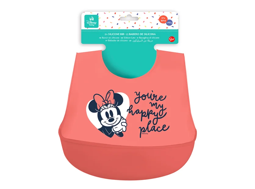 Babero de silicona Minnie Mouse