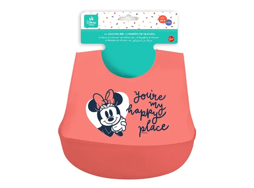 Babero de silicona Minnie Mouse