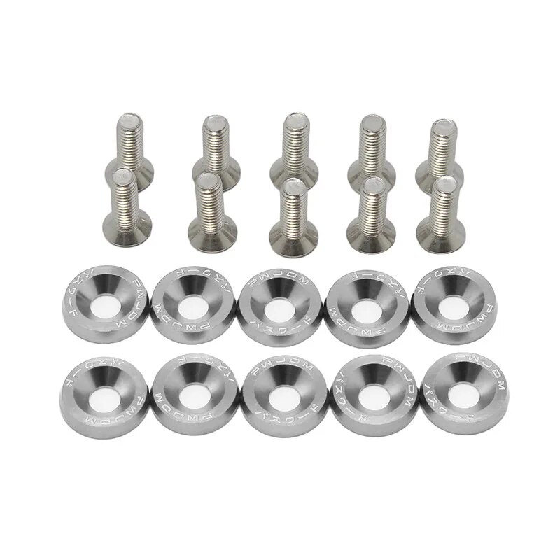 Kit 10 tornillos con Arandela Gris