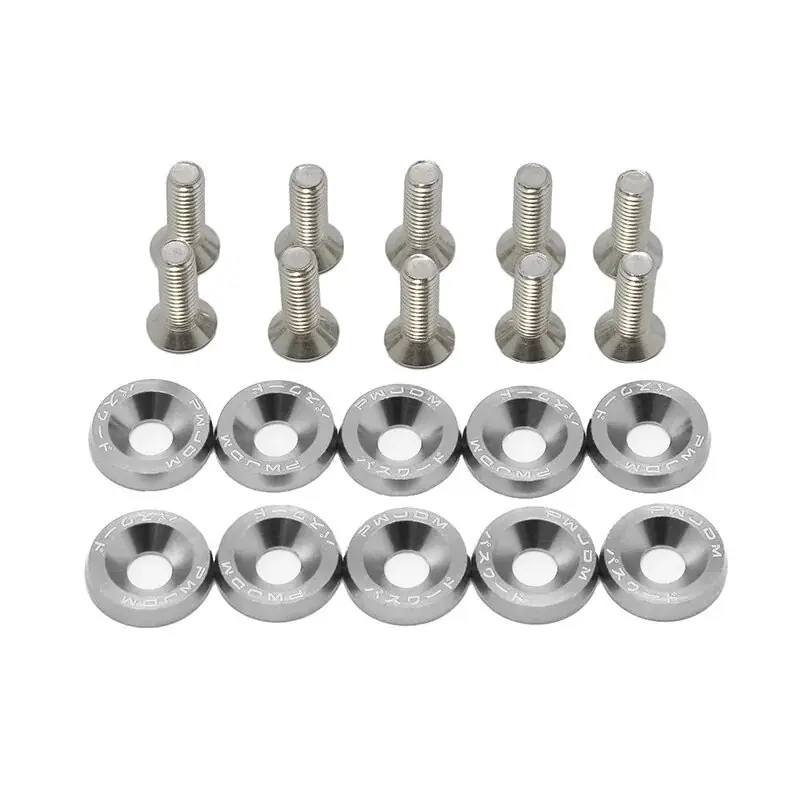 Kit 10 tornillos con Arandela Gris