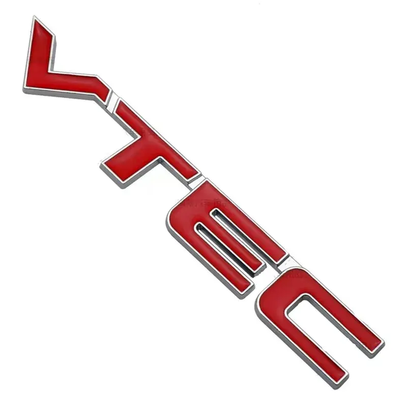 Emblema Honda Vtec Rojo/Cromado