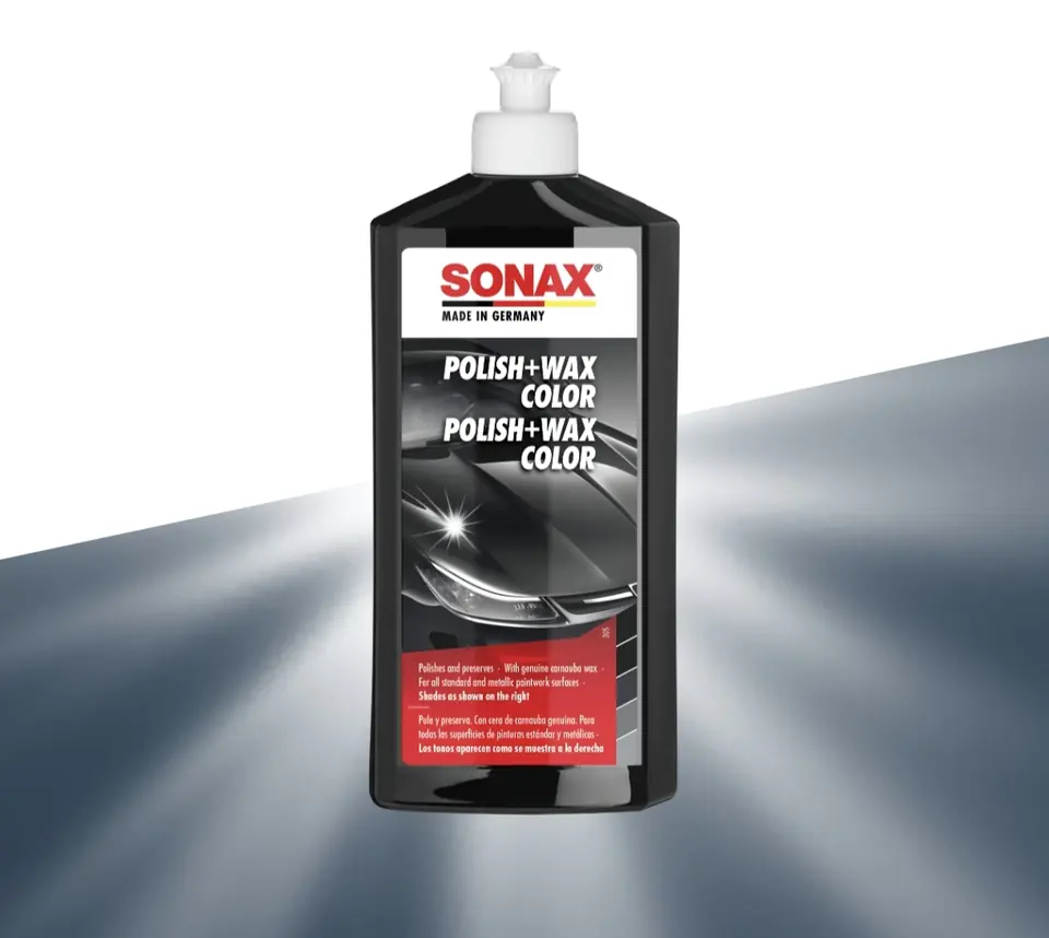 Cera Polish + Wax Color p/ Autos Negros Sonax 500ml