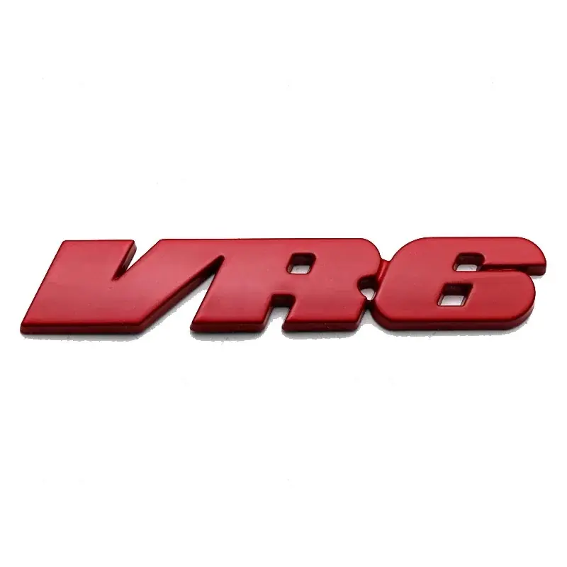 Emblema VR6 Rojo Para VW Golf