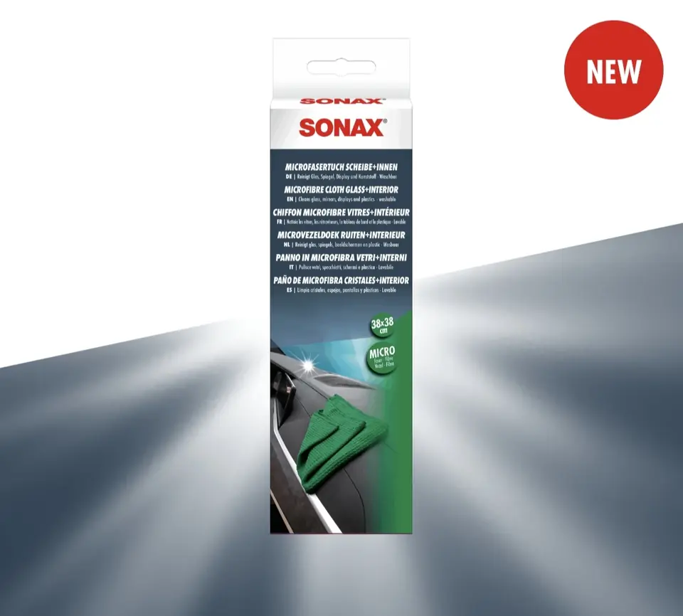 Paño Microfibra Vidrios e Interiores Sonax
