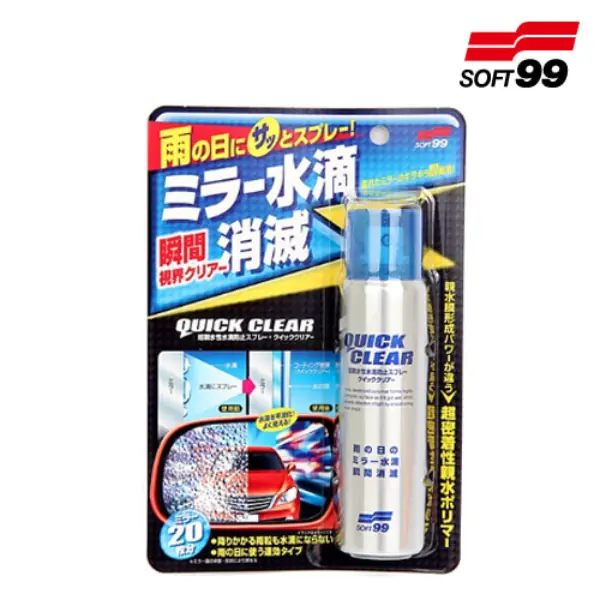 Quick Clear Nano Spray Repelencia Espejos Autos Motos Soft99