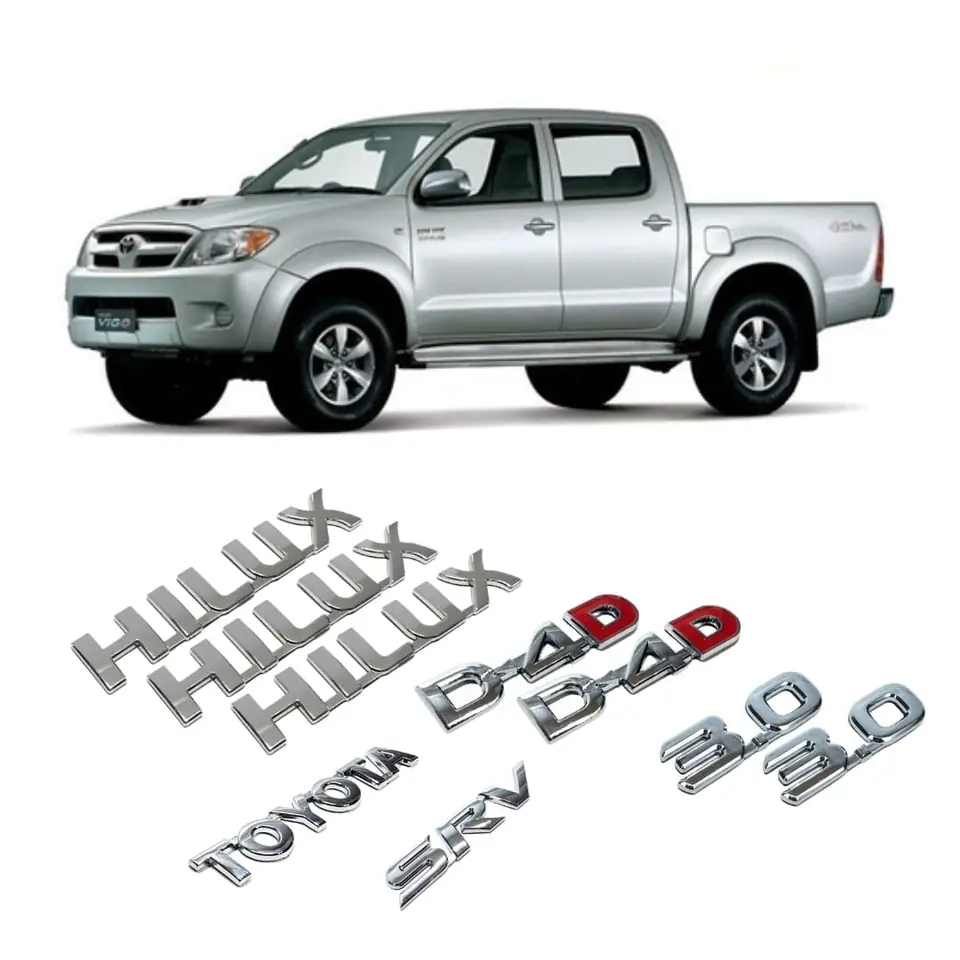 Kit Emblemas Toyota Hilux 2005 a 2015