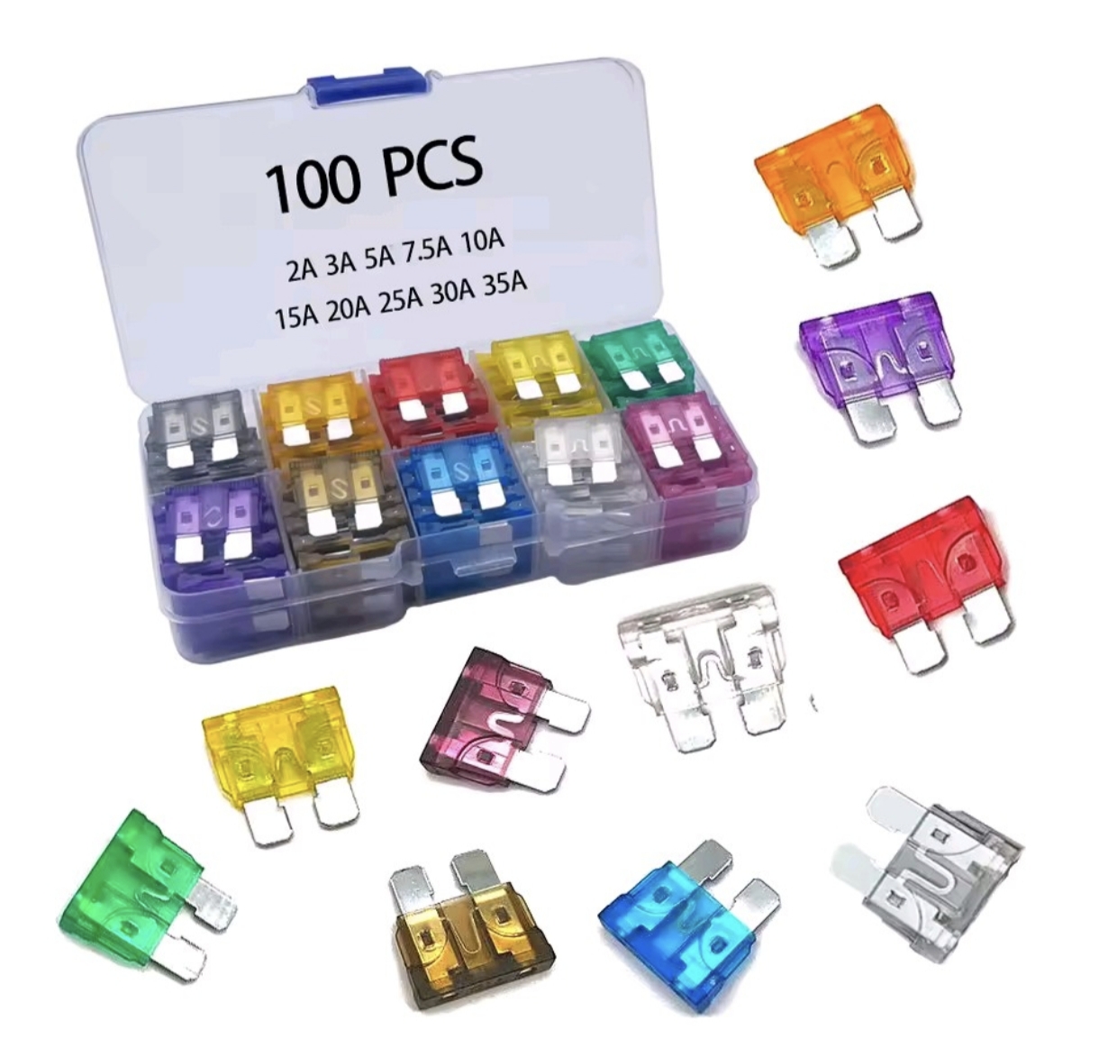 Caja con 100 Fusibles Estandar