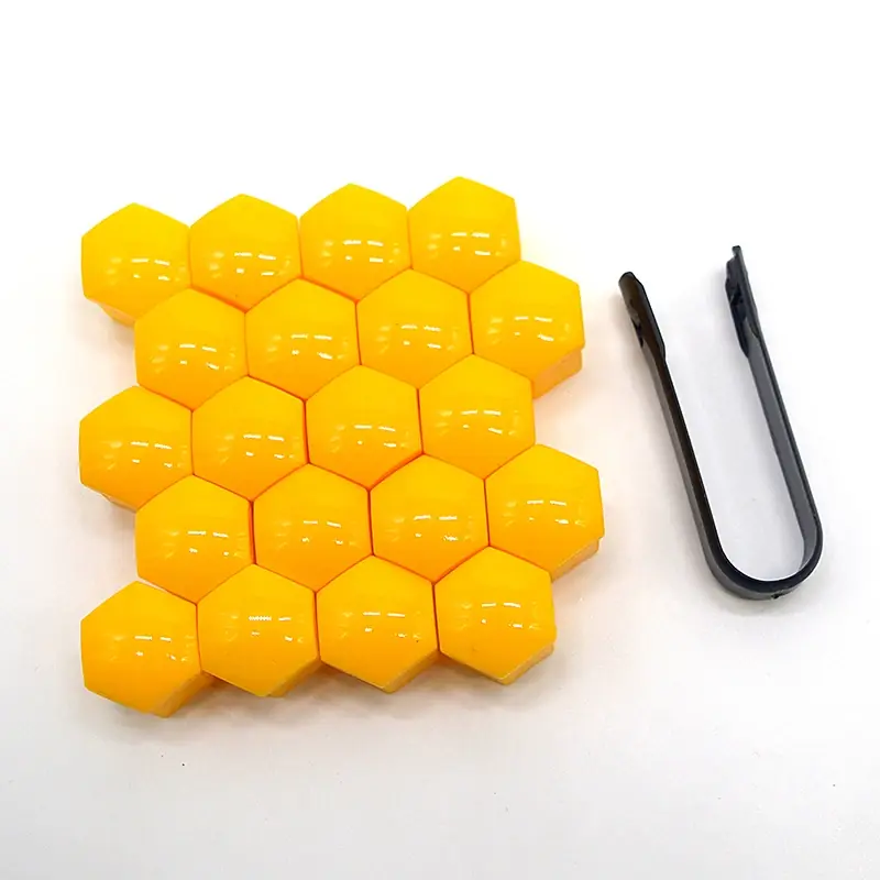 Juego 20 Capas Para Tornillo de Rueda 17mm Amarillo