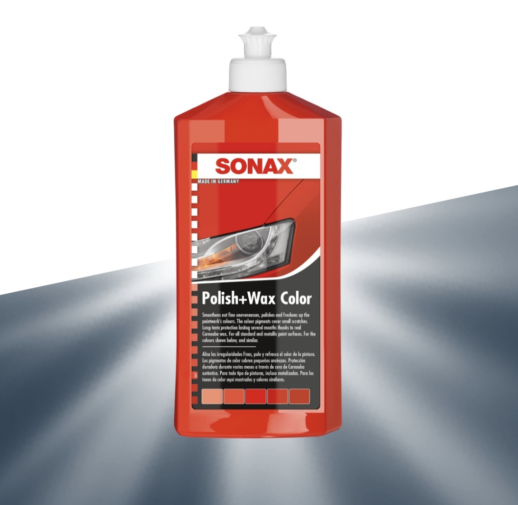 Cera Polish + Wax Color p/ Autos Rojos Sonax 500ml