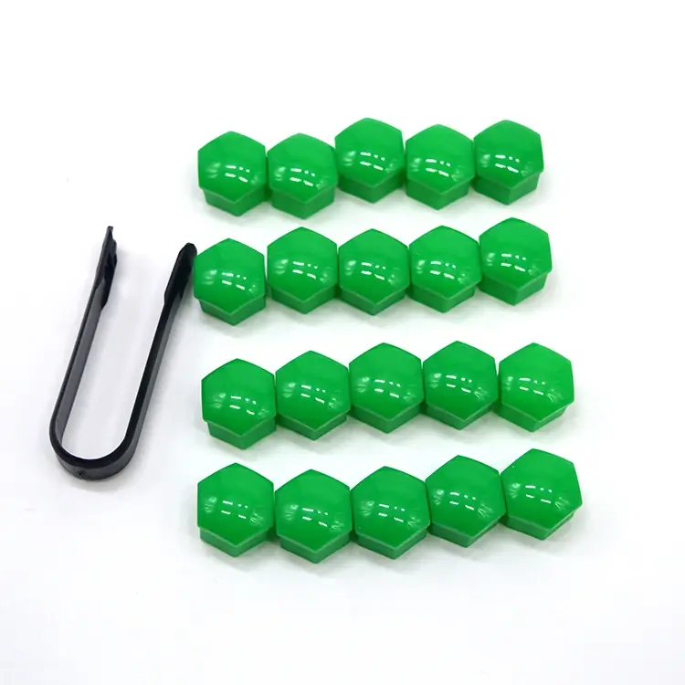 Juego 20 Capas Para Tornillo de Rueda 17mm Verde