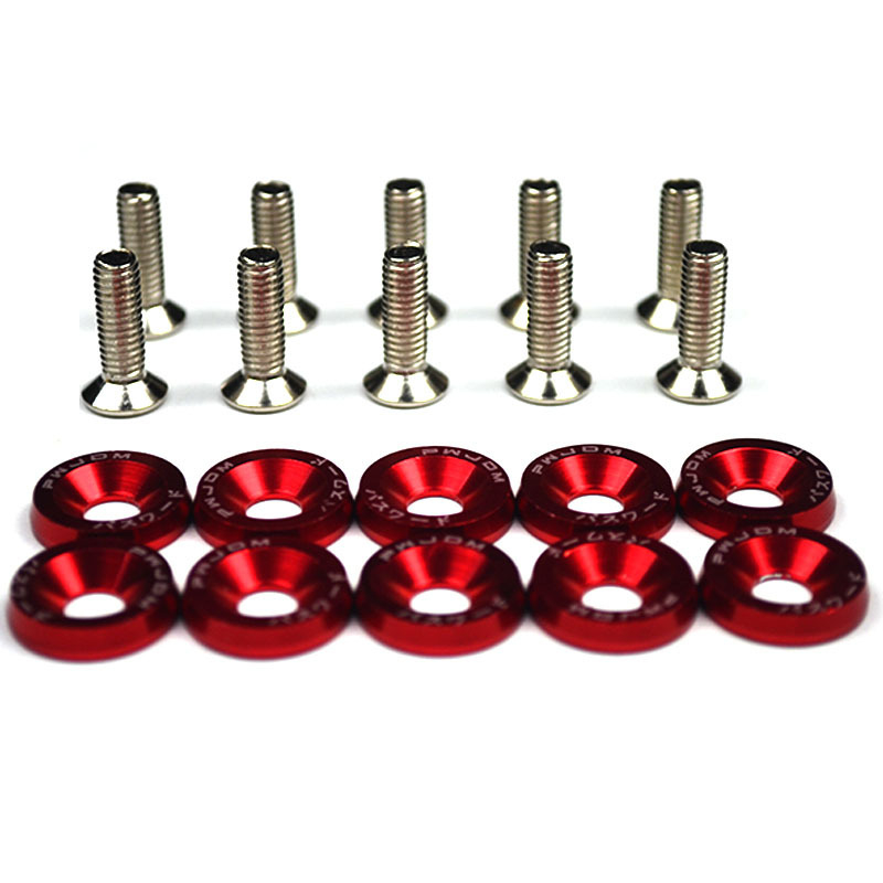 Kit 10 tornillos con Arandela Roja