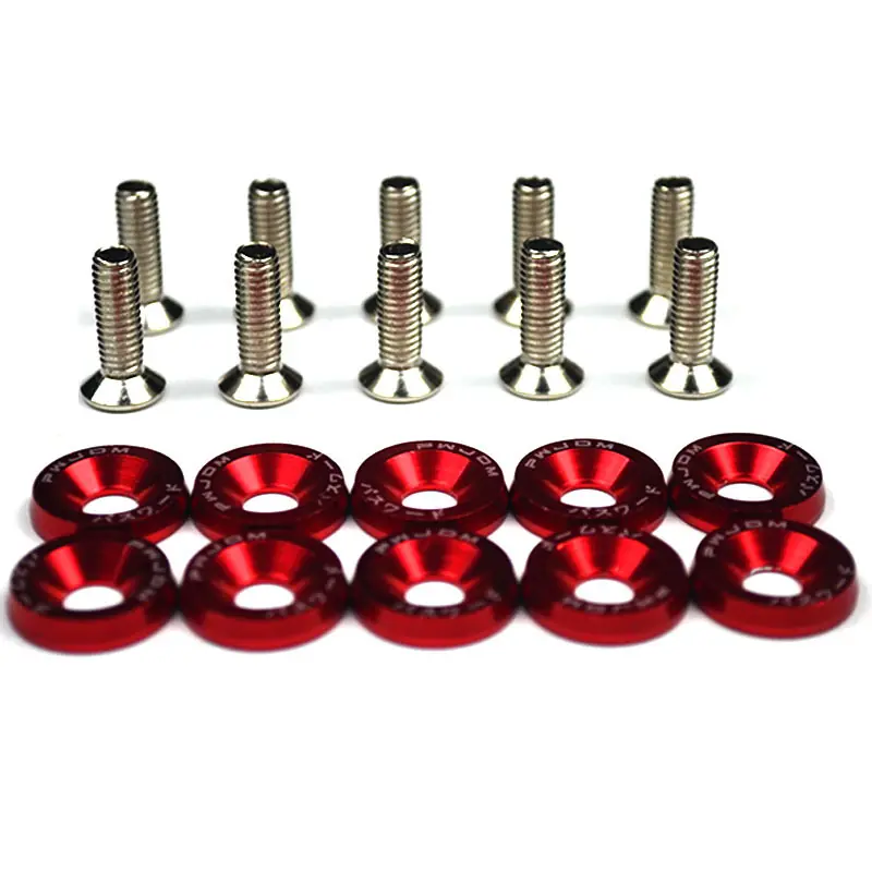 Kit 10 tornillos con Arandela Roja
