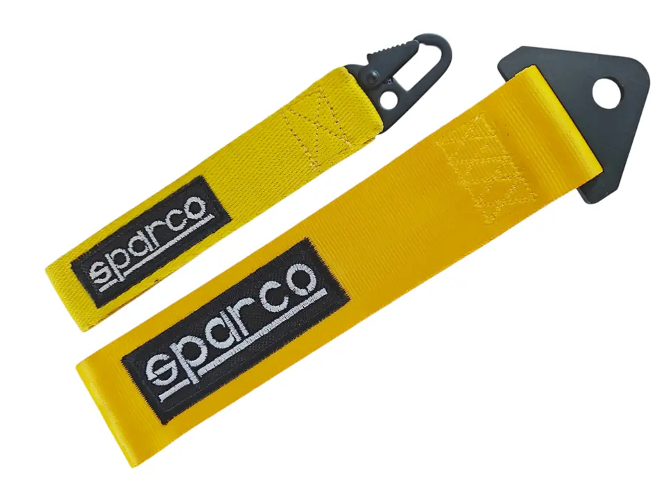 Kit Cinta de Remolque + Llavero Sparco Amarillo