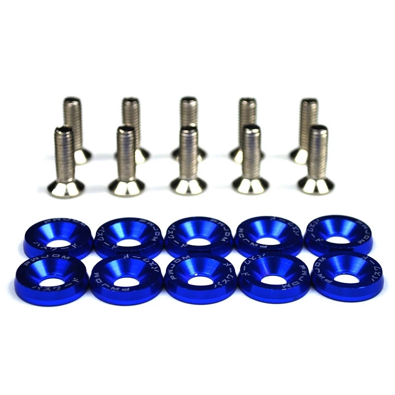 Kit 10 tornillos con Arandela Azul