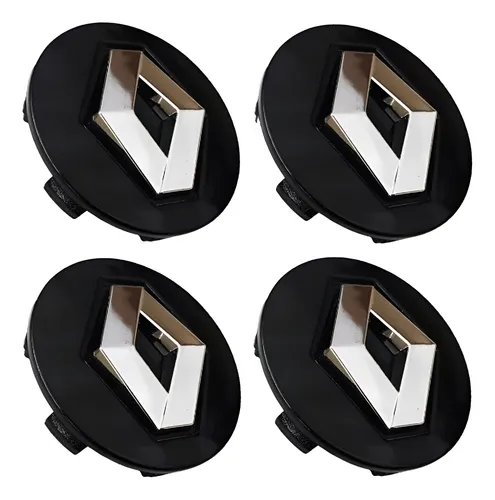Juego 4 Centros Para Llanta Original Renault 55mm negros