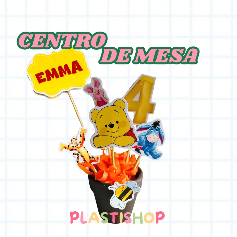 Centro de mesa personalizado base maceta