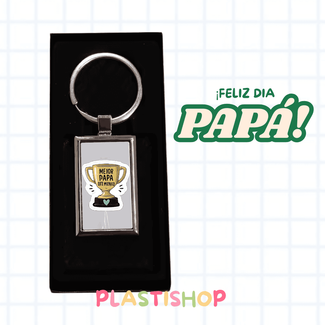 Especial día del padre: llavero metálico rectangular