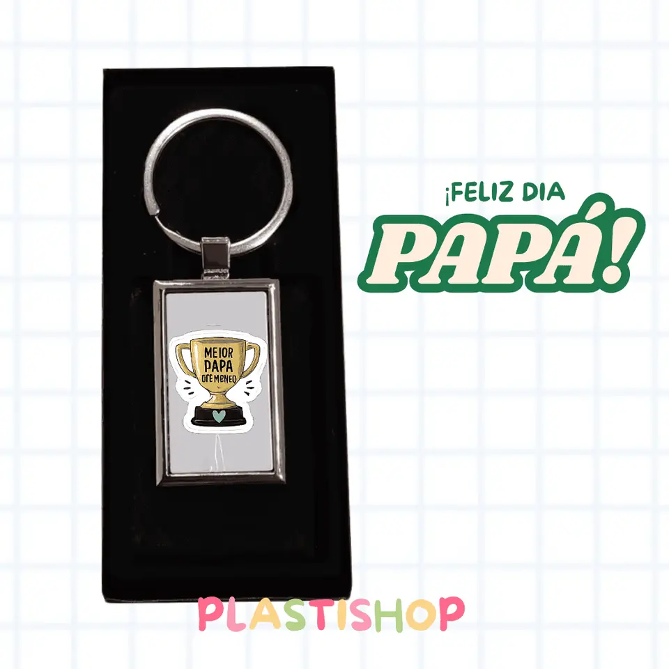 Especial día del padre: llavero metálico rectangular
