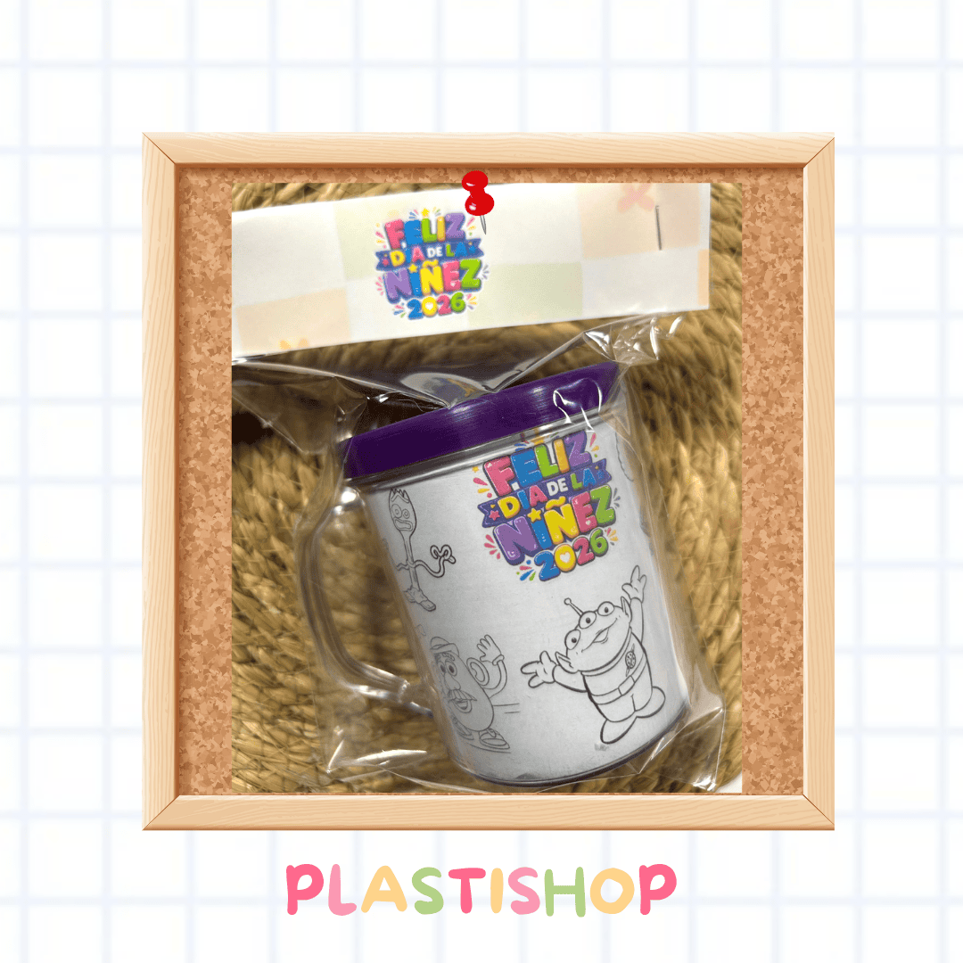 DÍA DE LA NIÑEZ - Taza acrílica para colorear