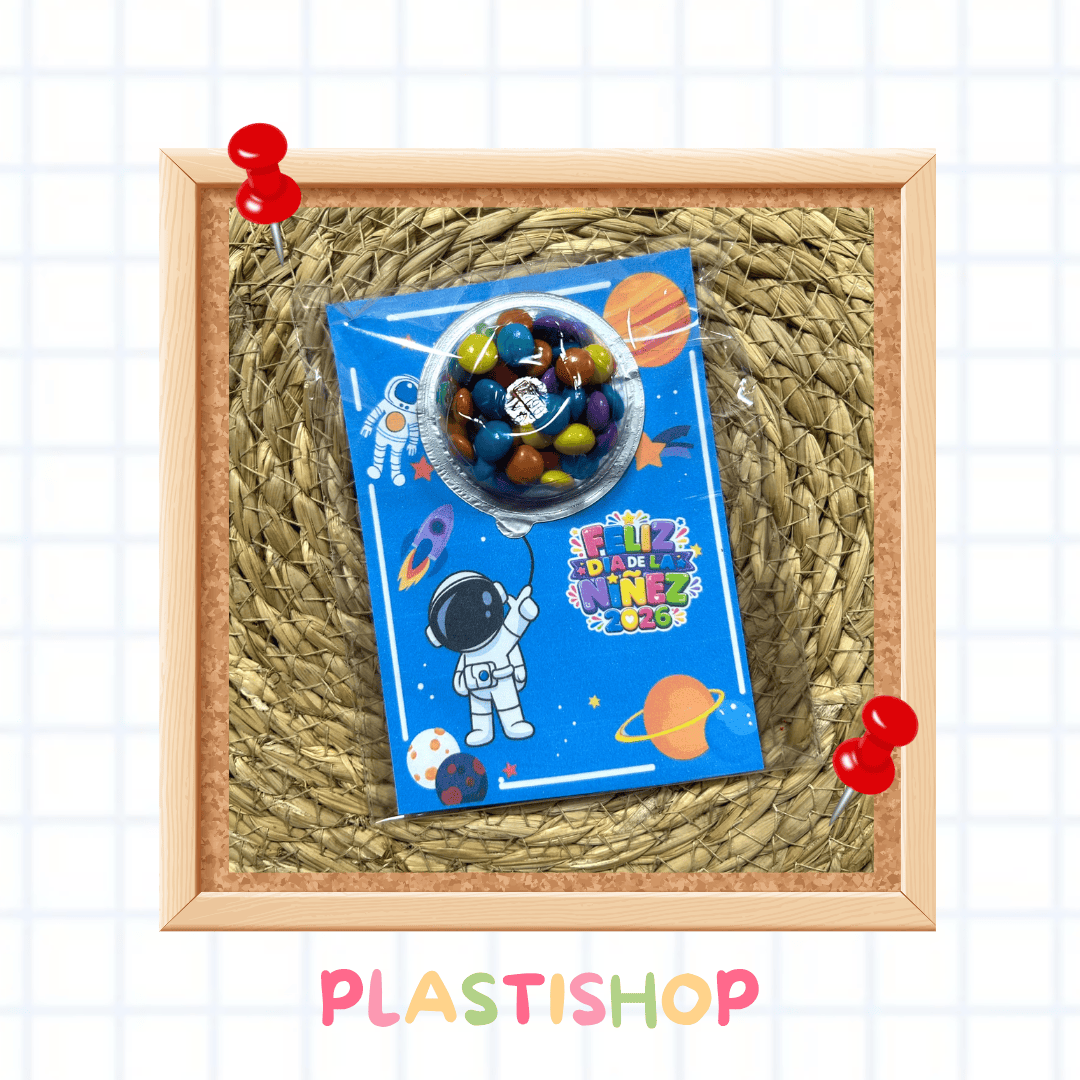 DÍA DE LA NIÑEZ - Tarjeta astronauta + Rocklets