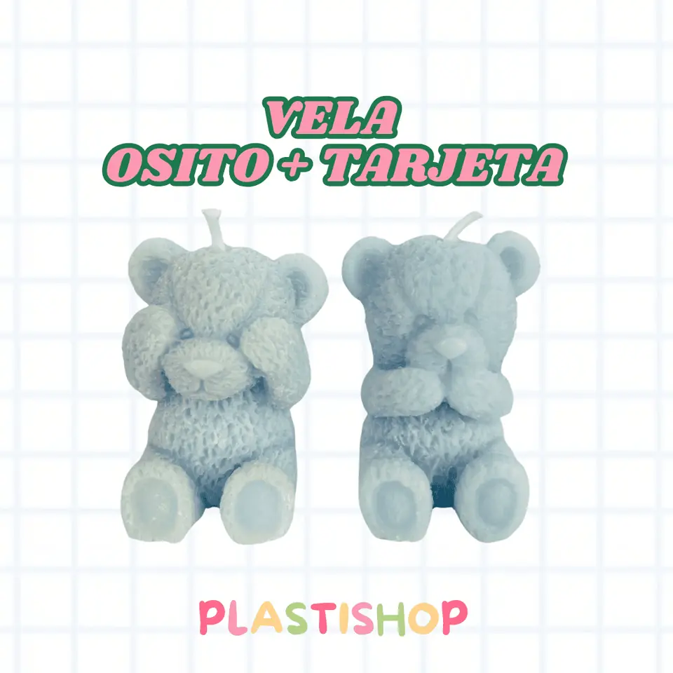 Vela osito + tarjeta