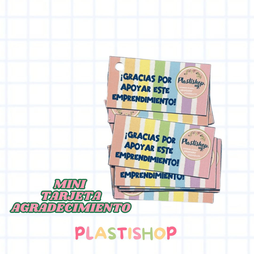 Tarjetitas mini para packaging