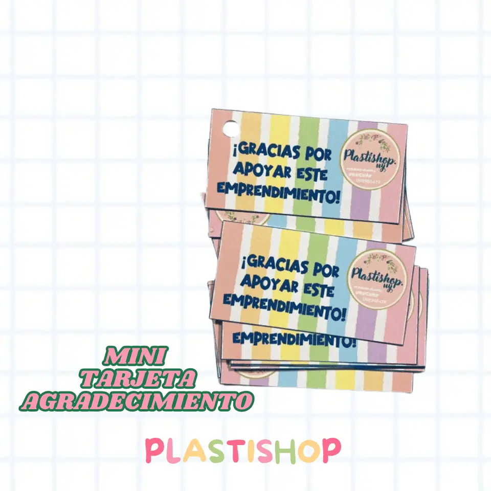 Tarjetitas mini para packaging