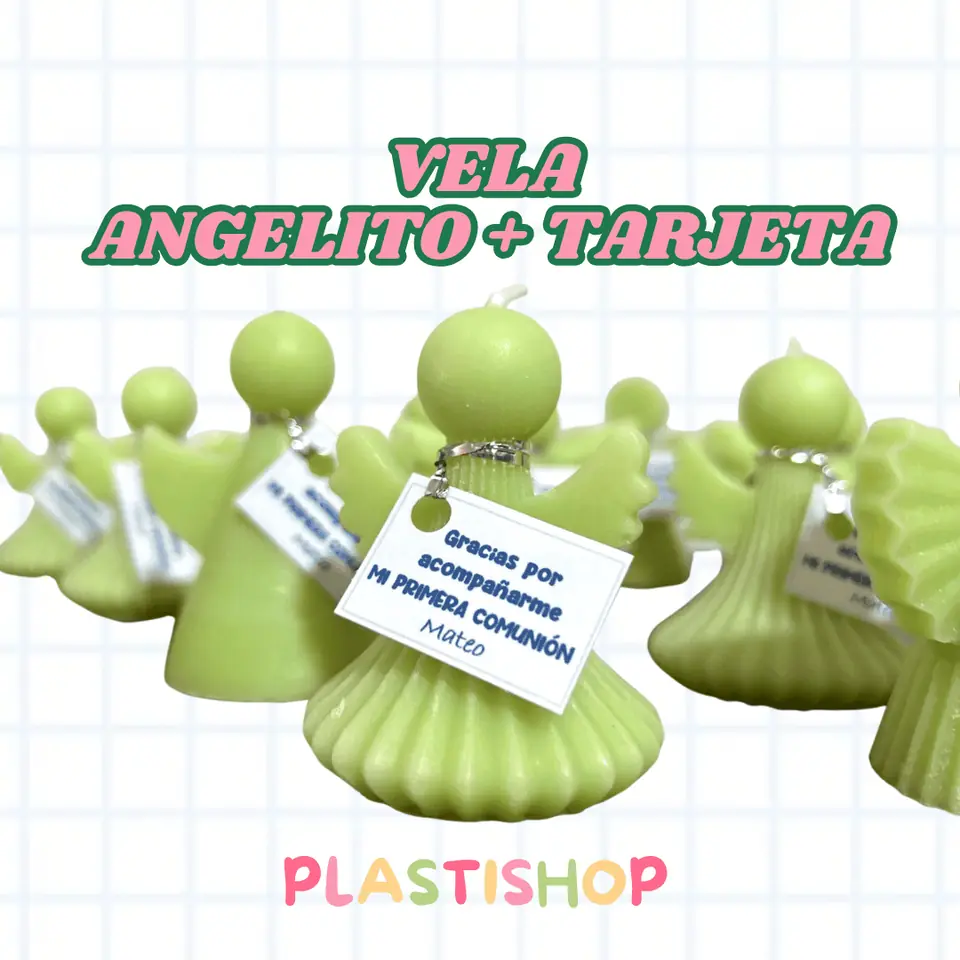 Vela angelito + tarjeta