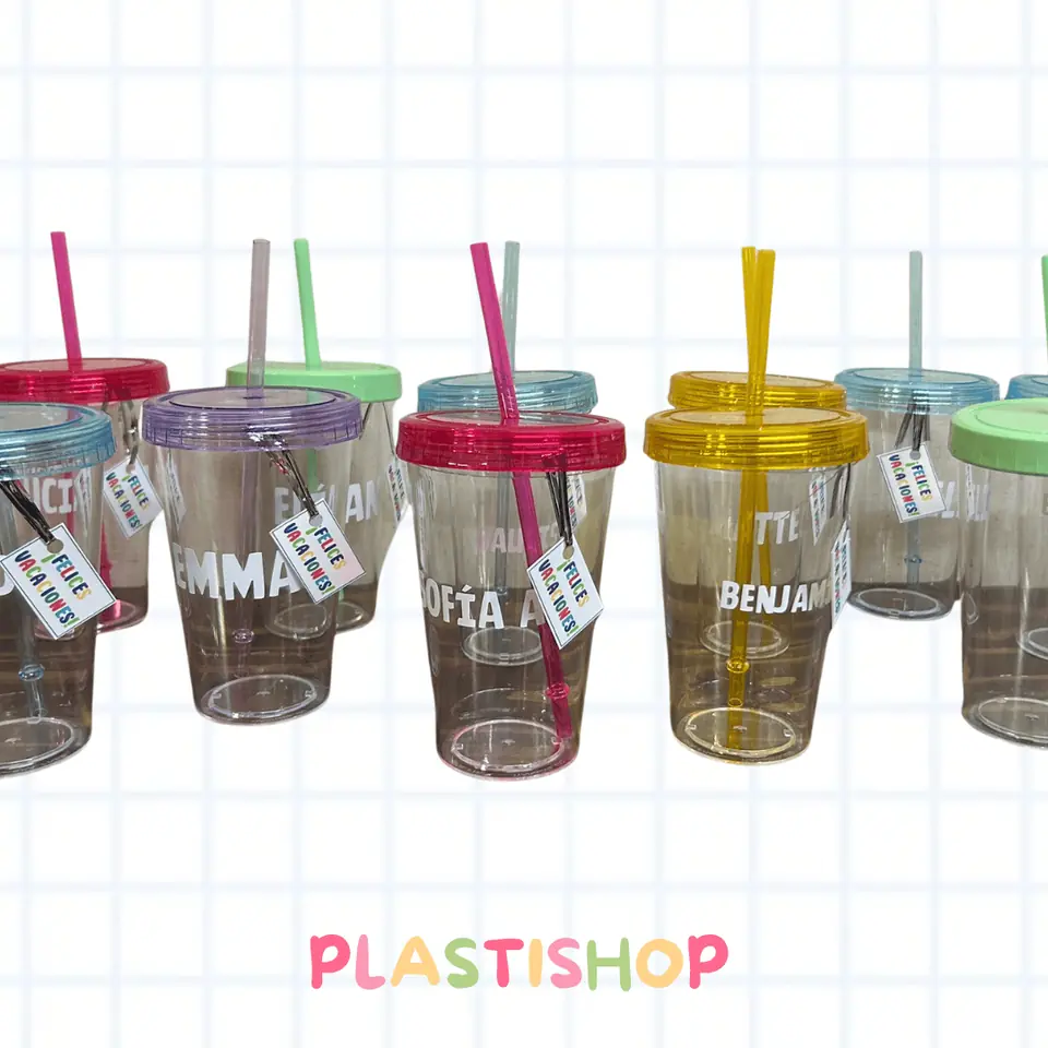 Vaso tapa transparente