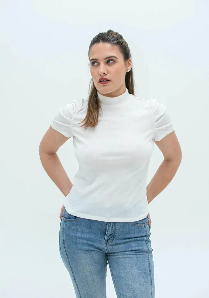 BLUSA C/ MANGA FRUNCIDA 7027