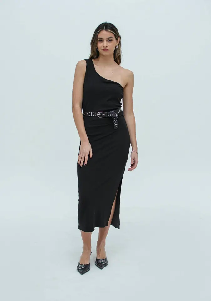 VESTIDO LARGO ASIMETRICO 7050