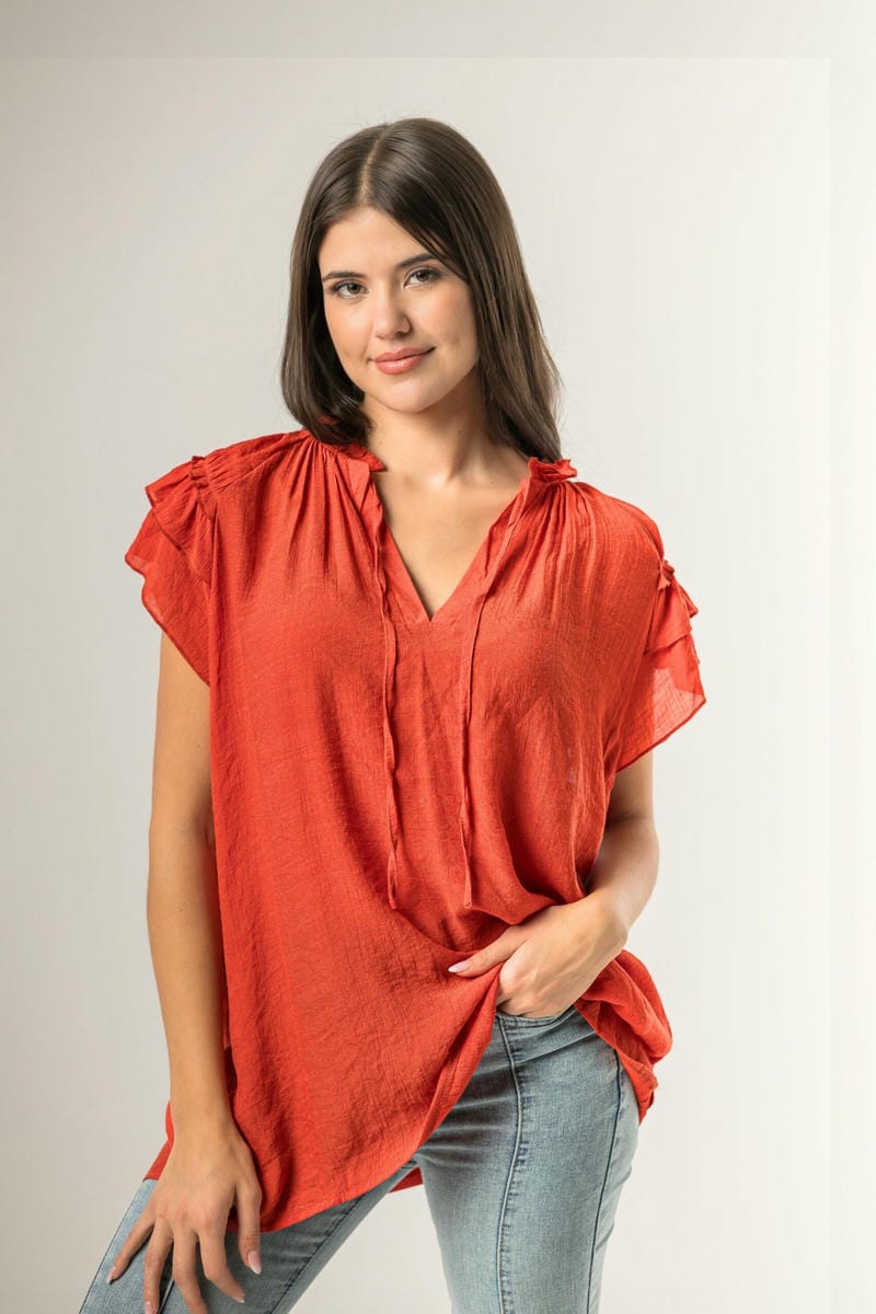BLUSA C/ LAZO EN ESCOTE 8219