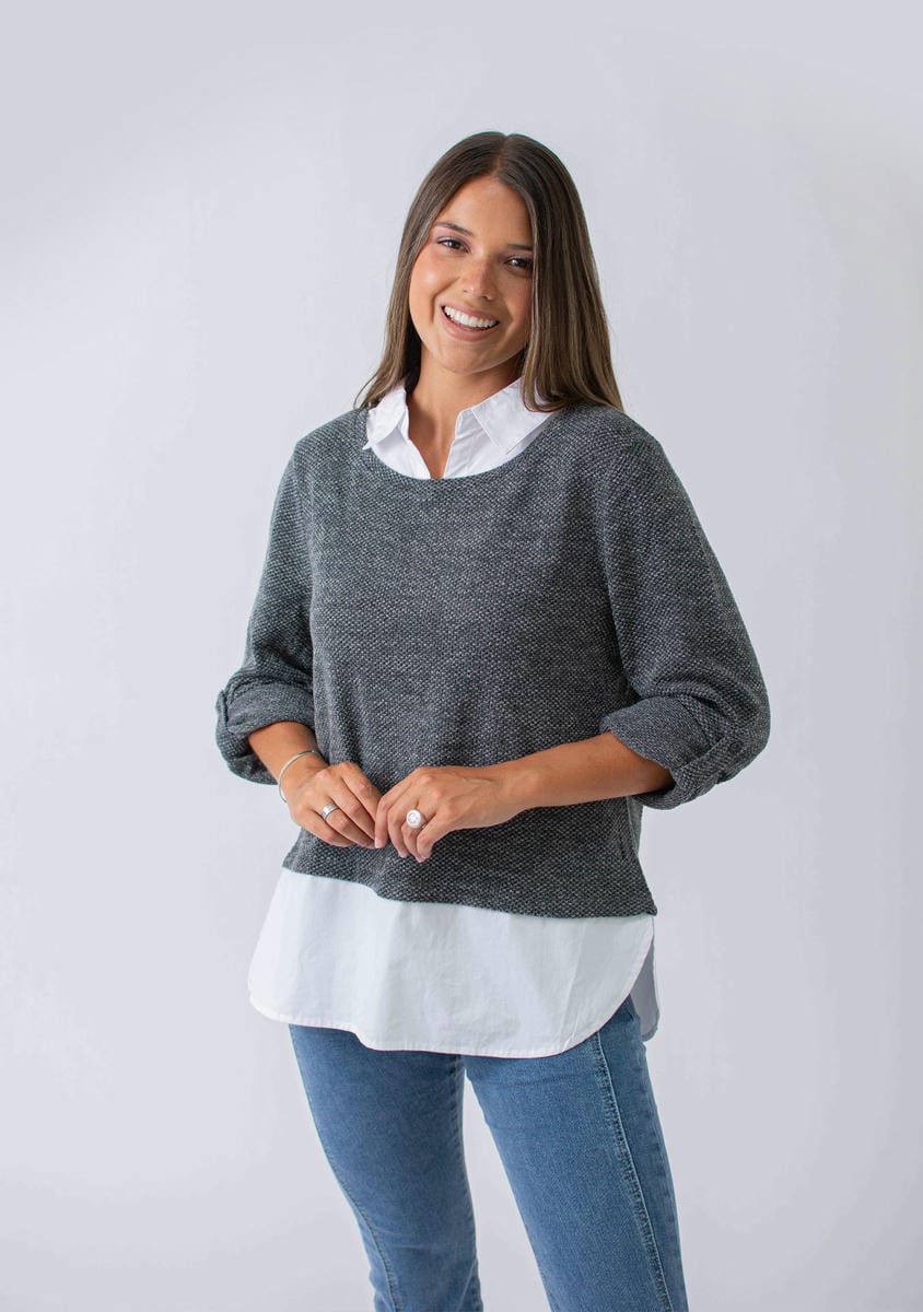 BUZO CON CAMISA SUPERPUESTA 7511