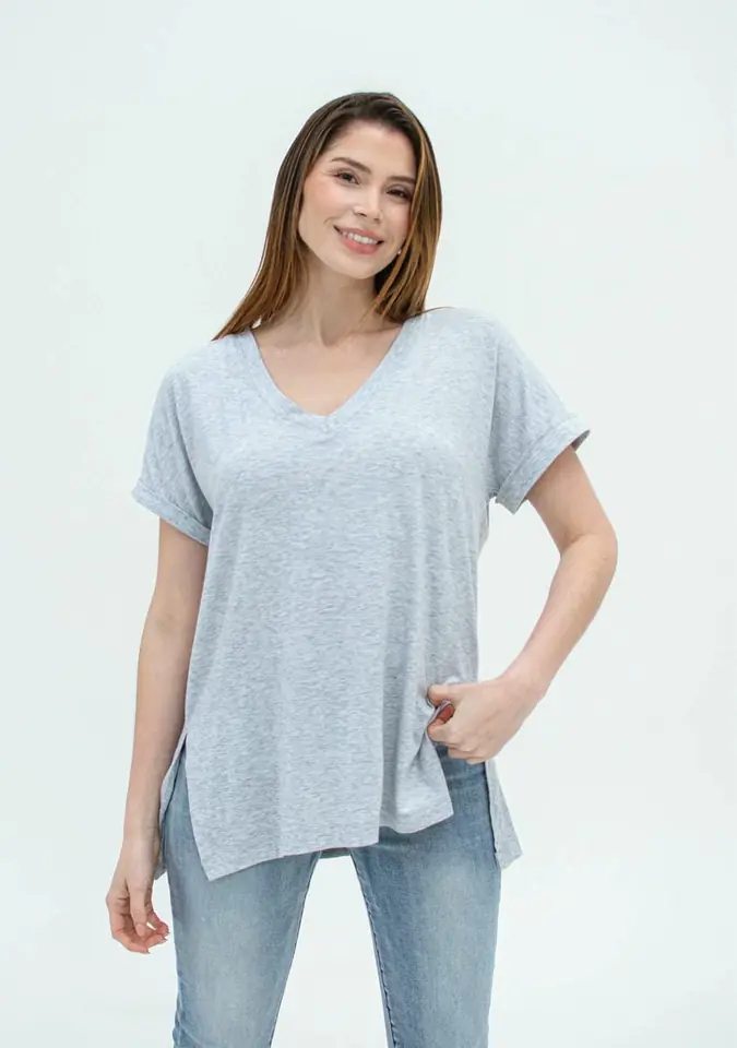 BLUSA PLUS SIZE ESCOTE EN V 7025