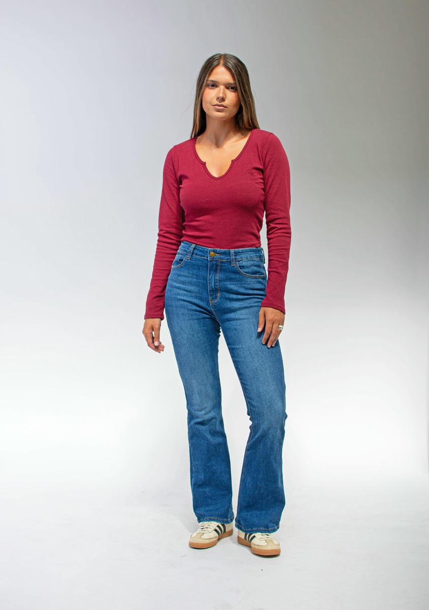 JEAN WIDE LEG C/ LYCRA 7689