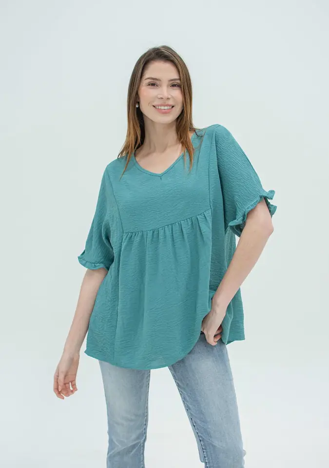 BLUSA AMPLIA C/ VOLADOS 7255