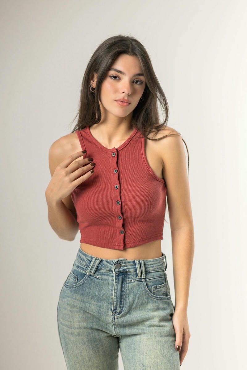 TOP C/ BOTONES 8134