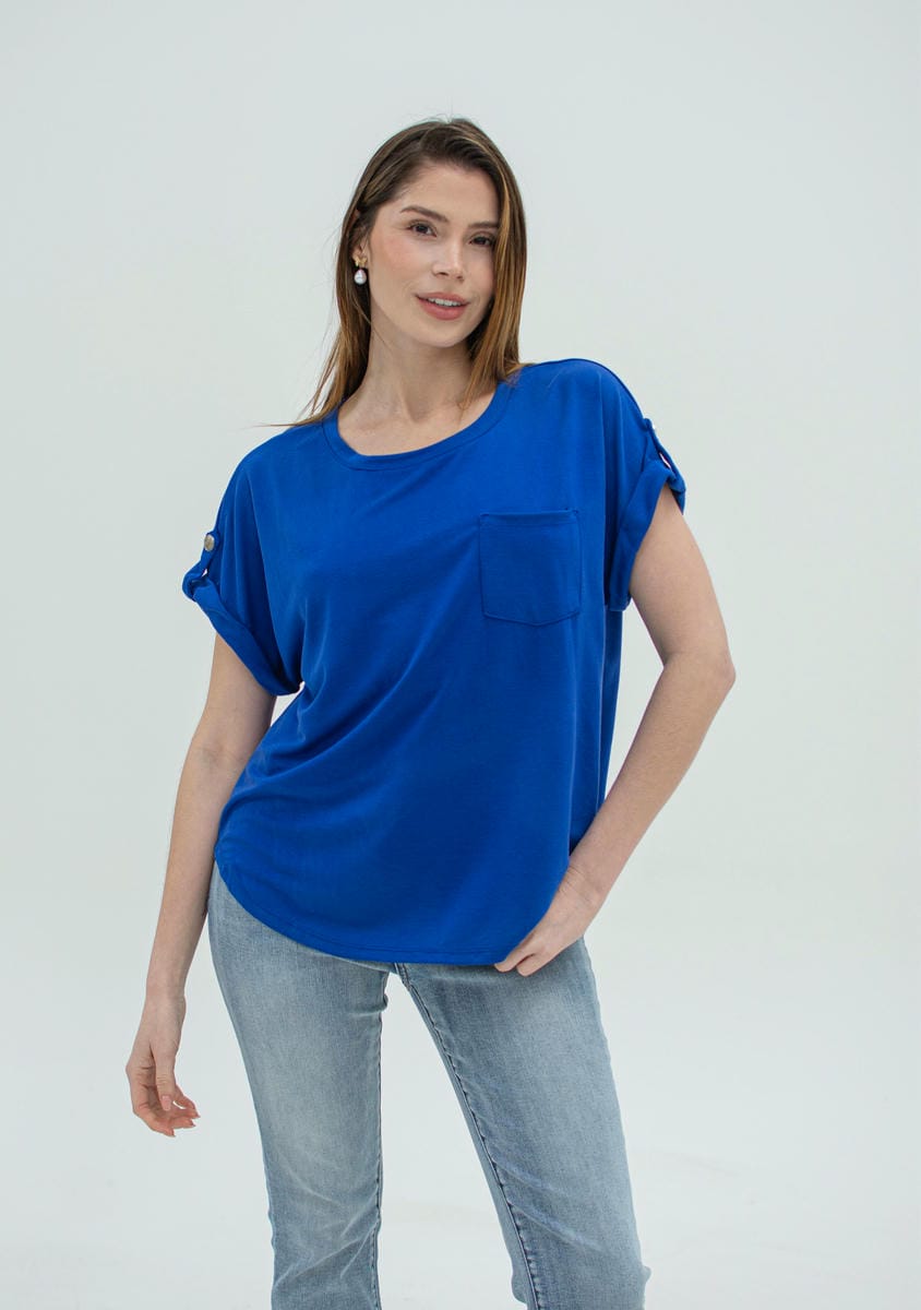 BLUSA C/ DISEÑO EN MANGA 7282