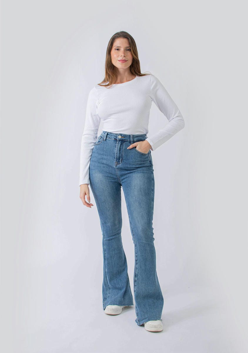 JEAN WIDE LEG C/ DISEÑO C/ LYCRA 7687