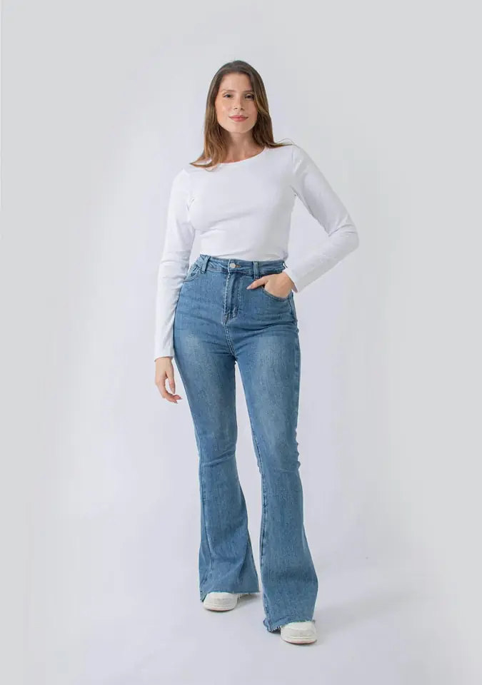 JEAN WIDE LEG C/ DISEÑO C/ LYCRA 7687