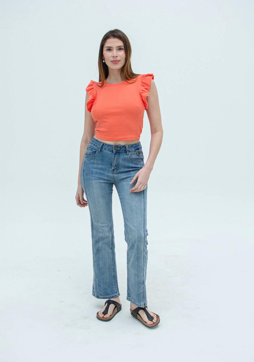 JEAN WIDE LEG C/ LYCRA Y ABERTURA 7334