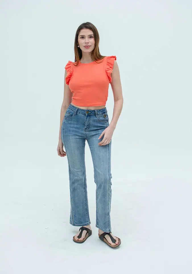 JEAN WIDE LEG C/ LYCRA Y ABERTURA 7334