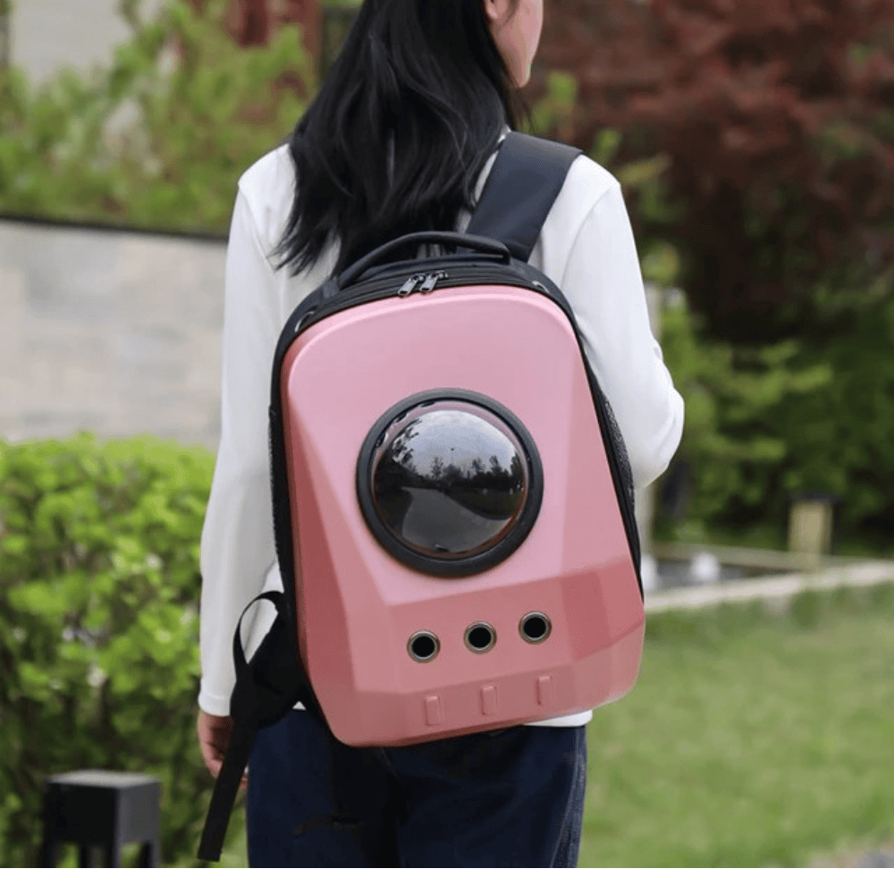 Mochila Space transportadora rígida. 42x32x29 cm. (Rosa)