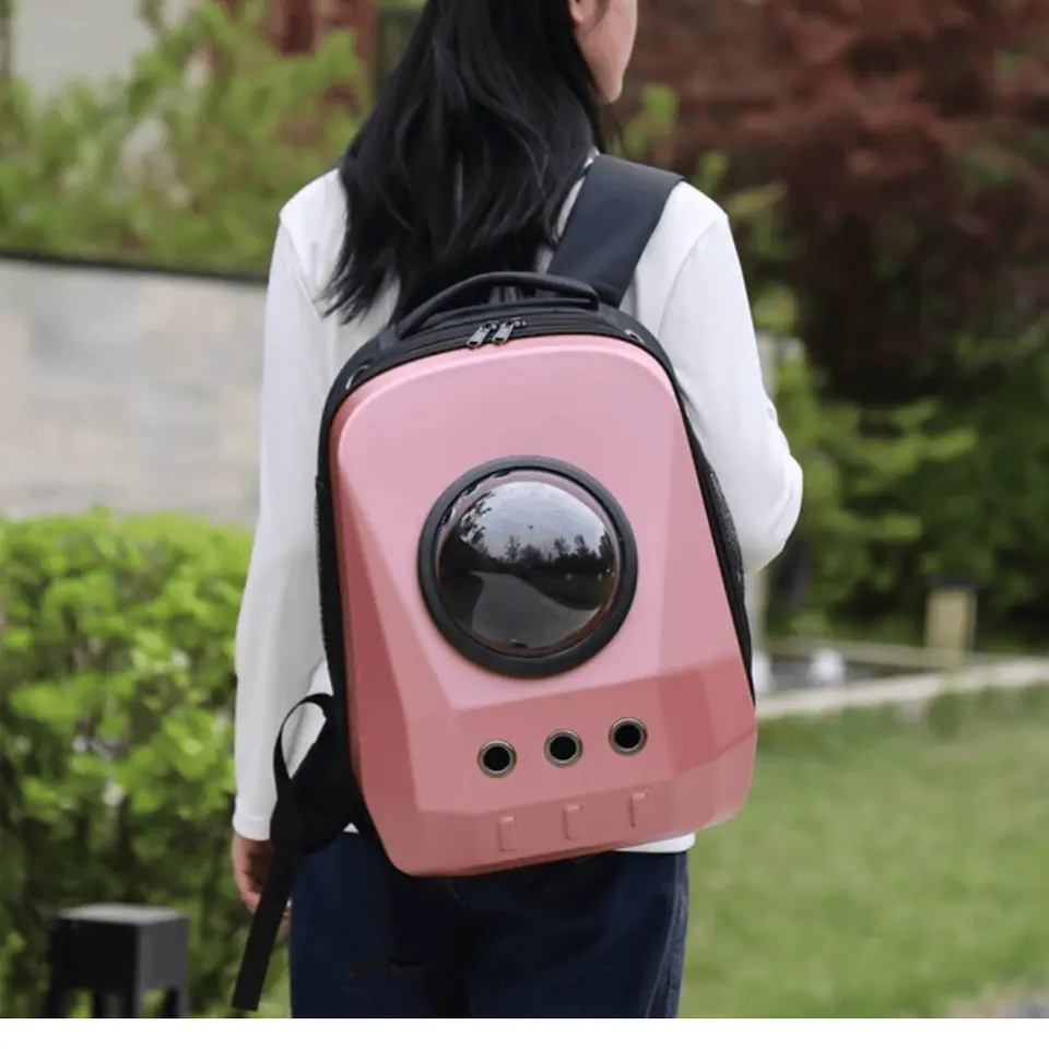 Mochila Space transportadora rígida. 42x32x29 cm. (Rosa)