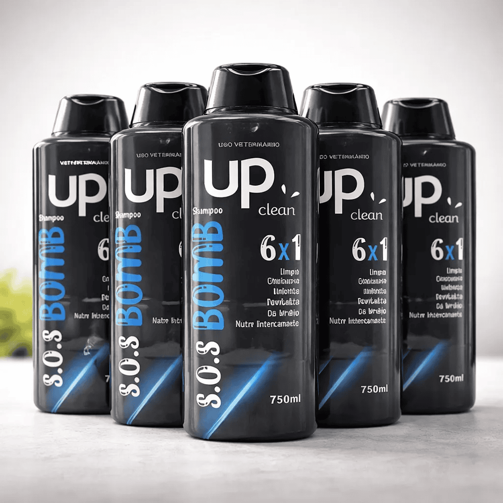 Shampoo 6 en 1 para perros y gatos UP CLEAN 750ml. Acondiciona, Nutre, da Brillo