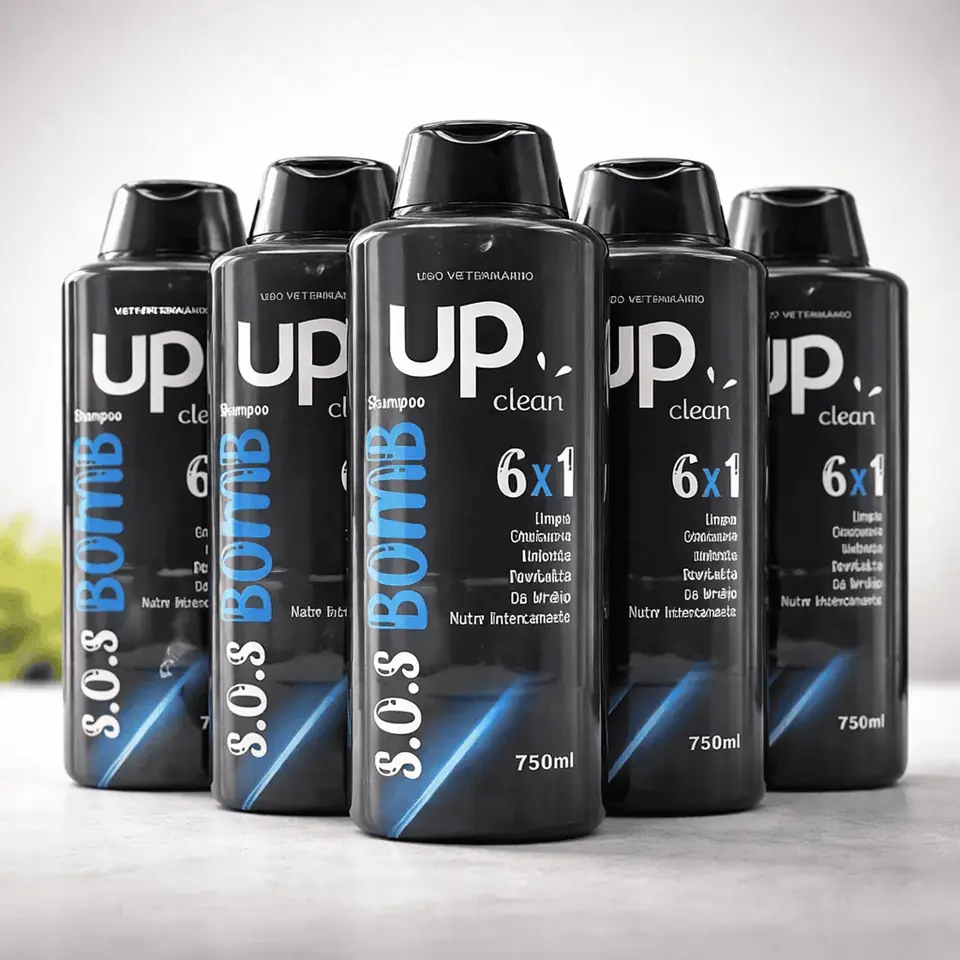 Shampoo 6 en 1 para perros y gatos UP CLEAN 750ml. Acondiciona, Nutre, da Brillo